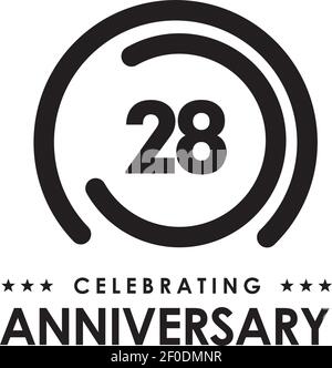 29th year anniversary logo design template Stock Vector