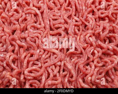 raw minced beef meat background, close up Stock Photo