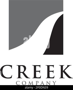 Creek and river icon logo design inspiration vector template Stock Vector