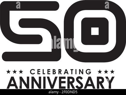 50th years anniversary celebration. 50th anniversary logo with gold ...