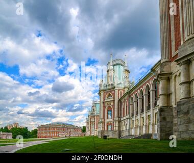 Moscow, Russia - June 08, 2016. Grand Palace in Tsaritsyno museum Stock Photo