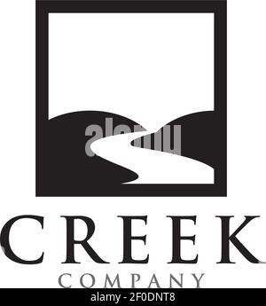 Creek and river icon logo design inspiration vector template Stock Vector
