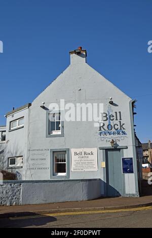 Exterior of Bell Rock Tavern bar and restaurant in Tayport, Fife, Scotland, UK Stock Photo