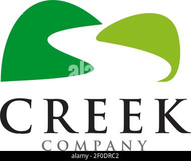 Creek and river icon logo design inspiration vector template Stock Vector