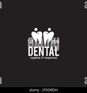 Dental care logo design vector template Stock Vector