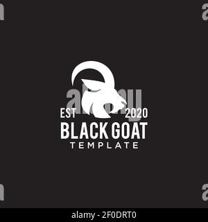 Goat's head logo design vector template Stock Vector