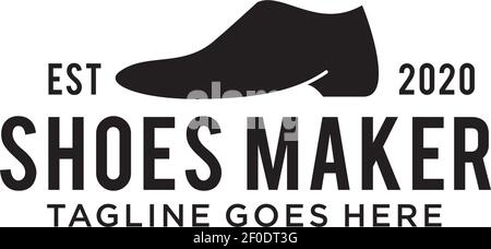 Shoes maker logo design vector template Stock Vector