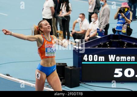 TORUN, POLAND - MARCH 6: Lieke Klaver of The Netherlands competing in the  Womens 400m finalmailto:larsvanhoeven@live.nl during the European Athletics  Stock Photo - Alamy