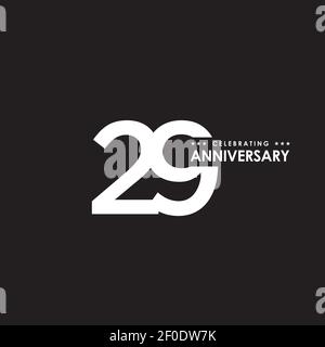 29th year anniversary logo design template Stock Vector