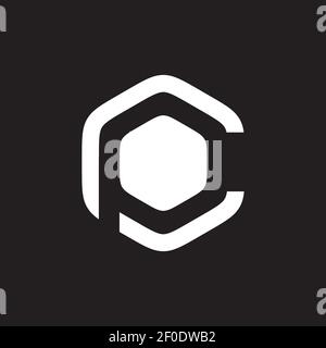 Simple C and P letter logo design vector template Stock Vector