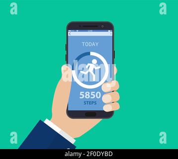 Fitness tracking app Stock Vector