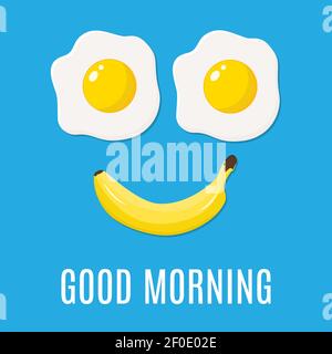 good morning funny concept. Stock Vector