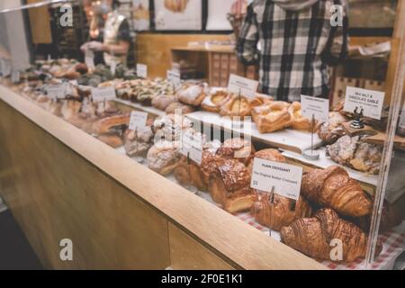 Croissant at Agathe Patisserie, South Melbourne Market Stock Photo