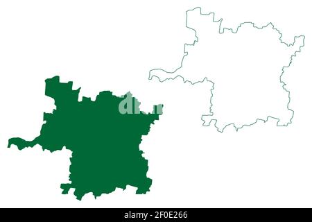 Sheikhpura district (Bihar State, Munger division, Republic of India) map vector illustration, scribble sketch Sheikhpura map Stock Vector