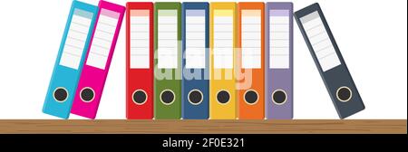 Document Storage Shelves Stock Vector