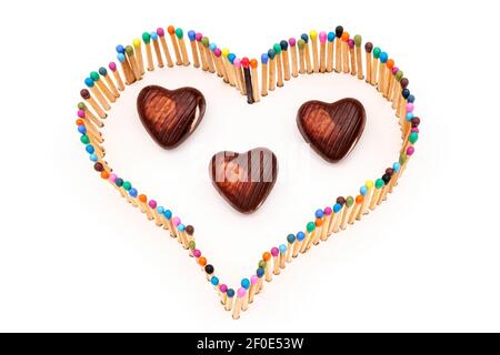 Colorful Styrofoam Hearts on sticks on a Wooden Background Stock Photo by  ©Imagesto 334759652
