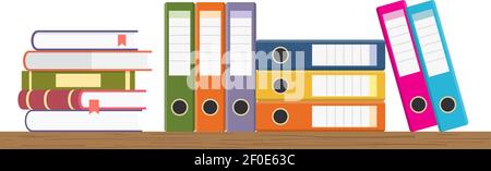 Document Storage Shelves Stock Vector