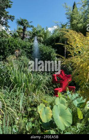André Heller Botanical Garden. Gardone Riviera (BS), ITALY - August 25, 2020 Stock Photo