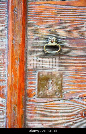 Varese abstract  rusty brass brown knocker Stock Photo
