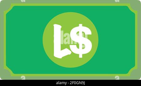 Liberia Dollar  currency Sign Green Note icon Vector for mobile apps and Websites Stock Vector