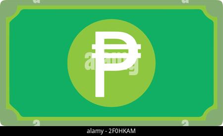 Chile Peso currency Sign Green Note icon Vector for mobile apps and Websites Stock Vector