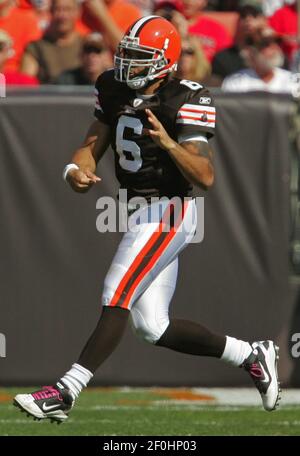 October 10, 2010: Atlanta Falcons Thomas DeCoud during the Falcons game  versus the Cleveland Browns at Cleveland Browns Stadium in Cleveland, OH.  (Icon Sportswire via AP Images Stock Photo - Alamy