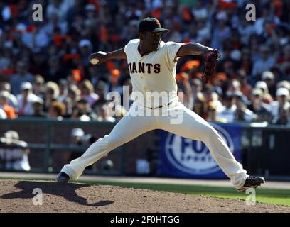 San Francisco Giants pitcher Santiago Casilla (46) during game against the  New York Mets at Citi Field in Queens, New York; September 19, 2013. Giants  defeated Mets 2-1. (AP Photo/Tomasso DeRosa Stock Photo - Alamy