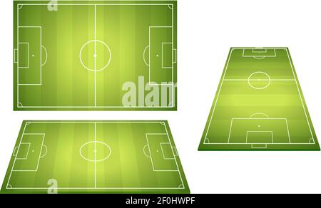 Set Of Football Soccer Fields Stock Vector