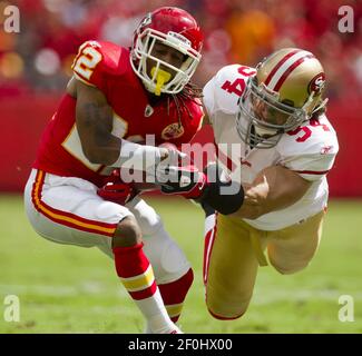 Dec. 12, 2010 - San Francisco, CA, USA - San Francisco 49ers vs Seattle  Seahawks at Candlestick Park Sunday, December 12, 2010. San Francisco 49ers  linebacker Travis LaBoy (54) strips ball from