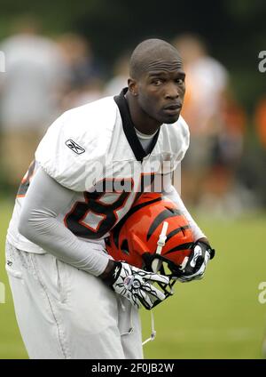 Cincinnati Bengals wide receiver Chad Ochocinco arrives on opening day of  the Bengal's fall training camp at the Toyota Stadium in Georgetown,  Kentucky, Thursday, July 29, 2010. (Photo by Charles Bertram/Lexington  Herald-Leader/MCT/Sipa