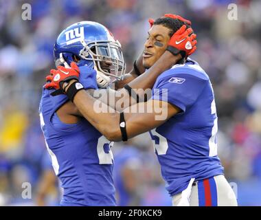 New York Giants Antrel Rolle intercepts a pass intended for Dallas