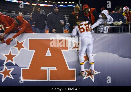 Kansas City Chiefs linebacker David Herron (52) during pre-game