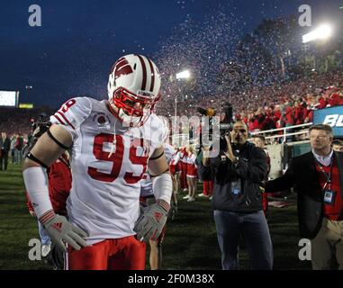 NCAA Wisconsin Badgers 99 J.J. Watt Red Rose Bowl Game Men Jersey