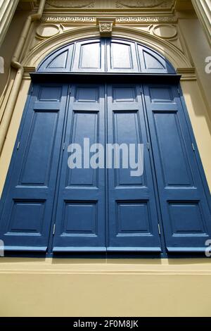 Asia bangkok   window  palaces      wood venetian   concrete Stock Photo