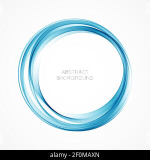 Abstract swirl energy circle Blue element design wave Stock Vector