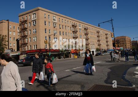 Intersection of Dyckman St. and Broadway in Inwood in New York on October 28, 2007. The New York City Council is expected to vote its approval of the rezoning plans for the Inwood neighborhood in Upper Manhattan in New York. (Photo by Frances M. Roberts)