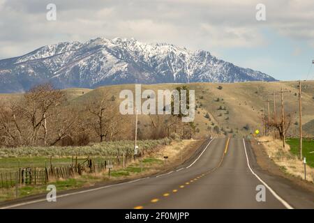 Highway 26 Heading East Oregon United States Stock Photo