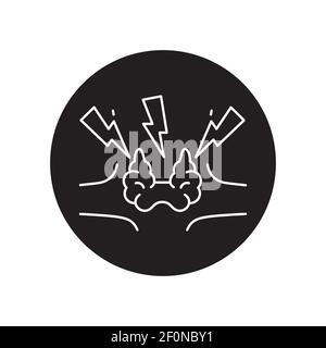 autoimmune disease glyph icon vector illustration Stock Vector Image ...