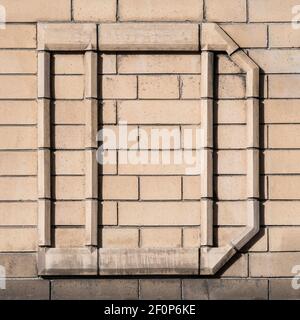 Large letter D composed of light clinker Stock Photo