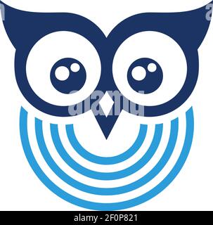 abstract owl letter o icon logo vector concept design Stock Vector