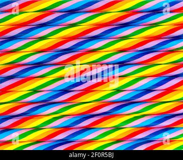 Vivid color abstract background. Multi-colored striped background of pencils. Seamless colourful striped backgrounds. Stock Photo