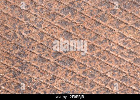 Rusty metal plate, Bavaria, Germany Stock Photo