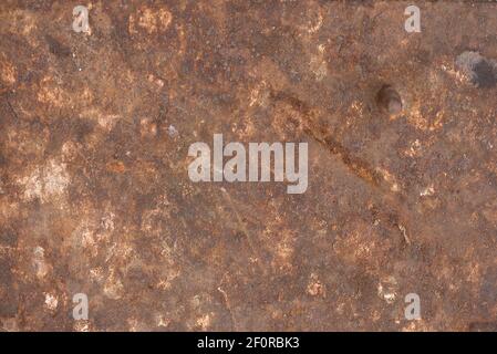 Rusty metal plate, Bavaria, Germany Stock Photo