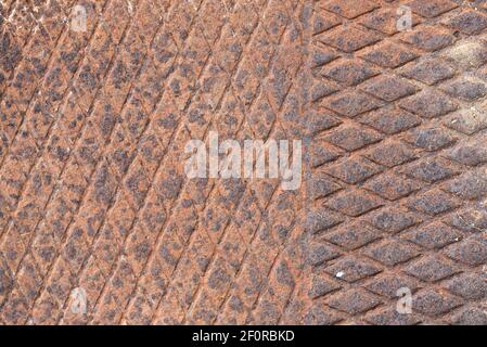 Rusty metal plate, Bavaria, Germany Stock Photo