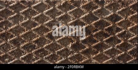 Structured, rusty metal plate, Bavaria, Germany Stock Photo