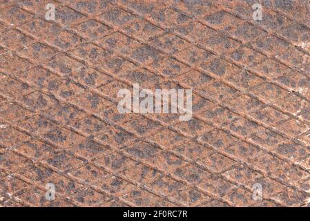 Rusty metal plate, Bavaria, Germany Stock Photo