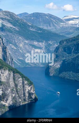 Geirangerfjord, near Geiranger, More og Romsdal, Norway Stock Photo