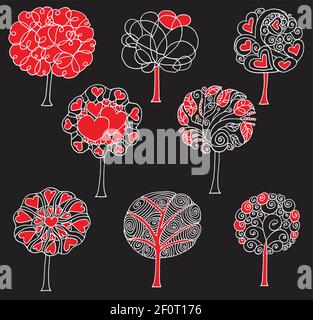 vector drawing tree background Stock Vector Image & Art - Alamy