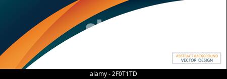 Abstract web template black and orange lines on white background - Vector illustration Stock Vector