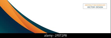 Abstract web template black and orange lines on white background - Vector illustration Stock Vector
